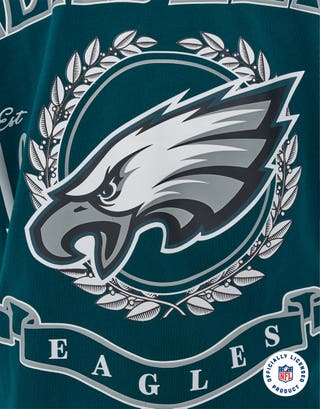 NFL Philadelphia Eagles Relaxed Fit T Shirt in Midnight Green Detail3