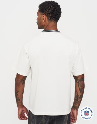 NFL Pittsburgh Steelers Relaxed Fit T Shirt in Snow Back