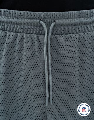 NFL Las Vegas Raiders Basketball Shorts in Slate Detail