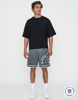 NFL Las Vegas Raiders Basketball Shorts in Slate Full