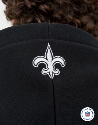 NFL Saints Zip Up Hoodie in Black Detail3