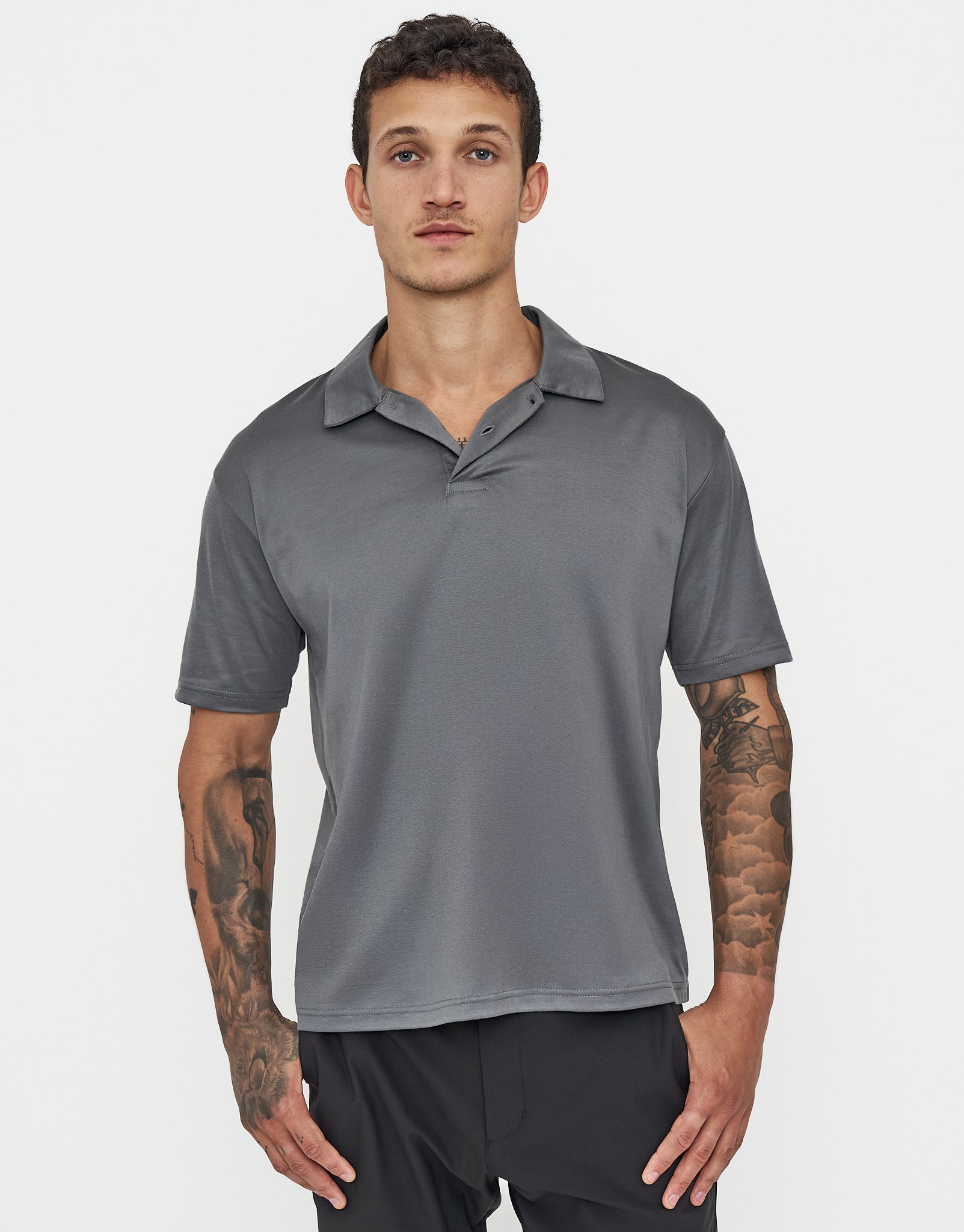 Smart Flex Everyday Polo in Titanium | Hallensteins NZ
