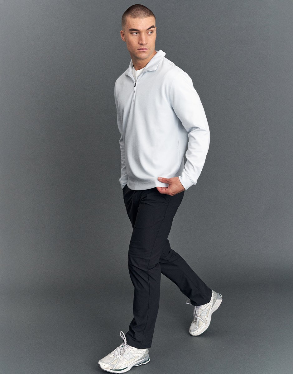 Smart Flex 2.0 Quarter Zip Sweat in Ice Blue | Hallensteins NZ