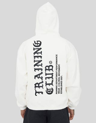 Training Club Oversized Zip Up Hoodie in Snow Detail2