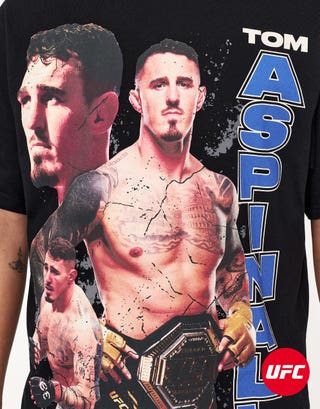 UFC Aspinall Licensed T Shirt in Black Detail2