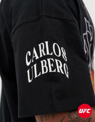 UFC Carlos Ulberg Box Fit T Shirt in Black Detail3
