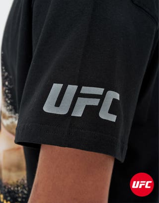 UFC Islam Makhachev Box Fit T Shirt in Black Detail2