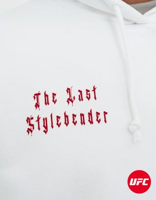 UFC Israel Adesanya Oversized Hoodie in White Detail3