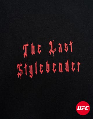 UFC Israel Adesanya Box Fit T Shirt in Black Detail