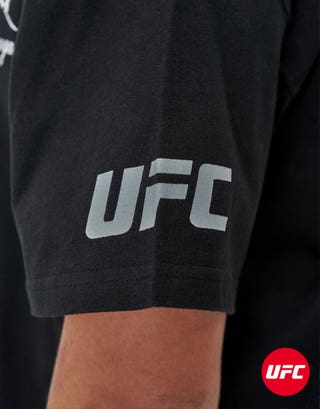 UFC Israel Adesanya Box Fit T Shirt in Black Detail2