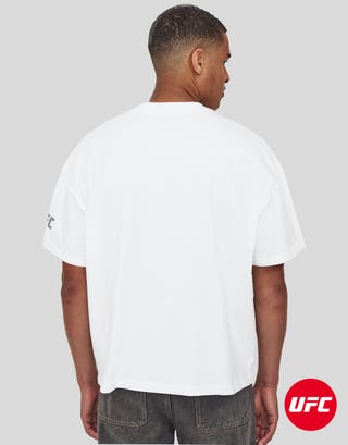 UFC Jack Della Box Fit T Shirt in White Back