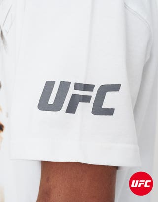 UFC Jack Della Box Fit T Shirt in White Detail