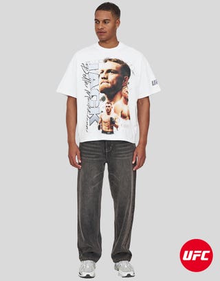 UFC Jack Della Box Fit T Shirt in White Full