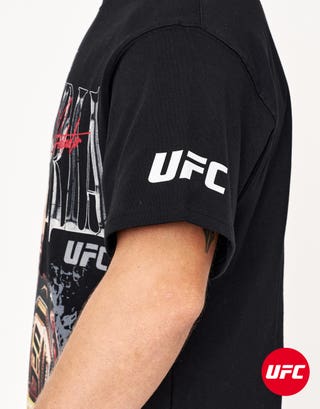 UFC Topuria Licensed T Shirt in Black Detail