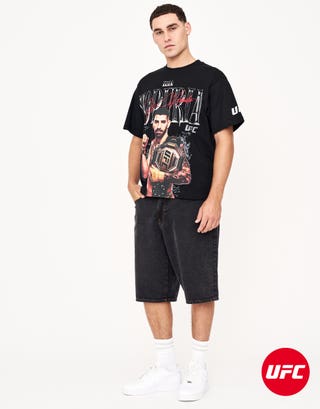 UFC Topuria Licensed T Shirt in Black Full