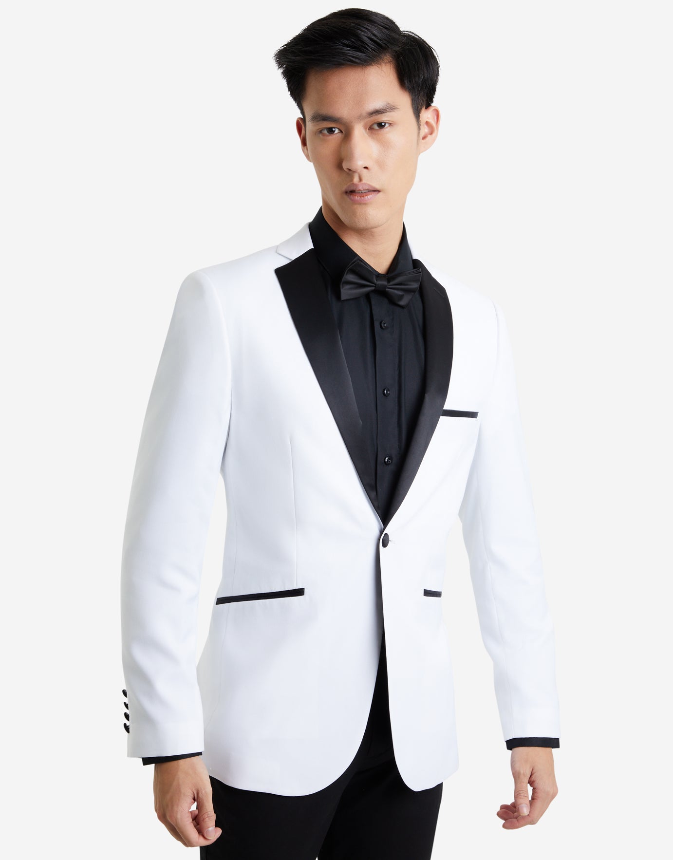 white slim fit jacket